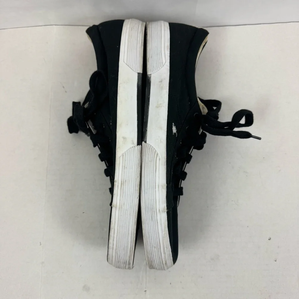 Polo Ralph Lauren Black Canvas Low‎ Top Sneakers Men’s Size 16D Casual Shoes